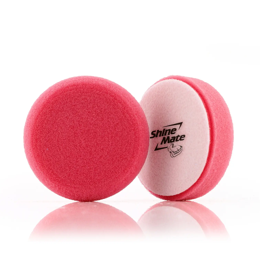 ShineMate Flat Foam Polishing Pads – Red T10, Orange T40, Blue T60 3"